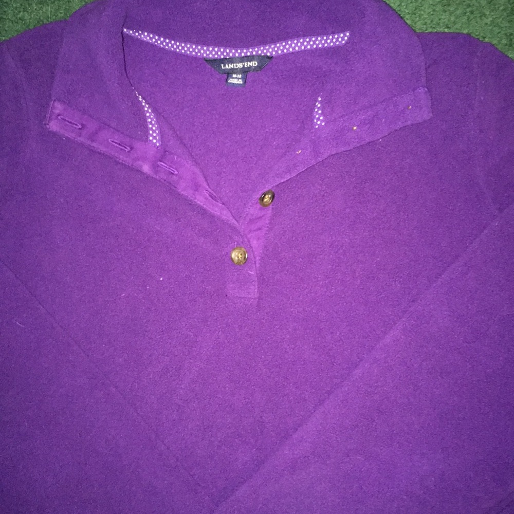 Lands End purple fleece